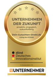 Unternehmen der Zukunft 2026 Ausgezeichnet als Unternehmen der Zukunft 2026 – Dein Gutachten Direkt